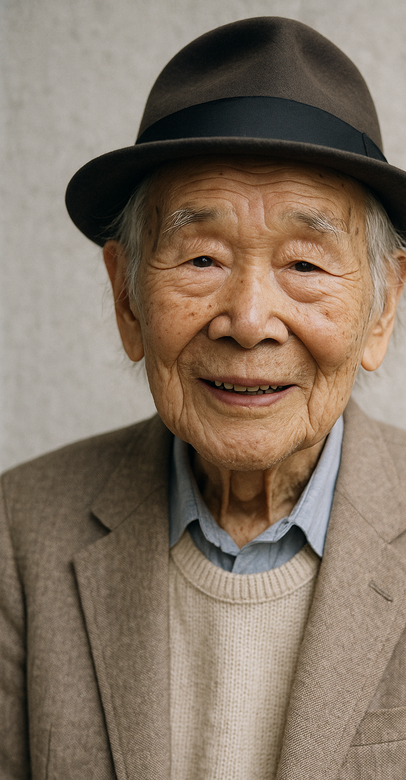 穏やかな笑顔のおじいさん